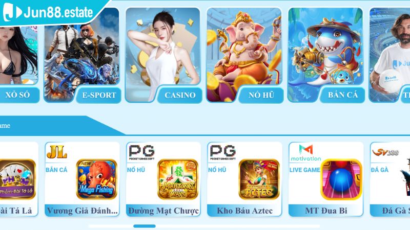 Thế giới trò chơi độc quyền chỉ có tại Jun88 đáng thử hiện nay