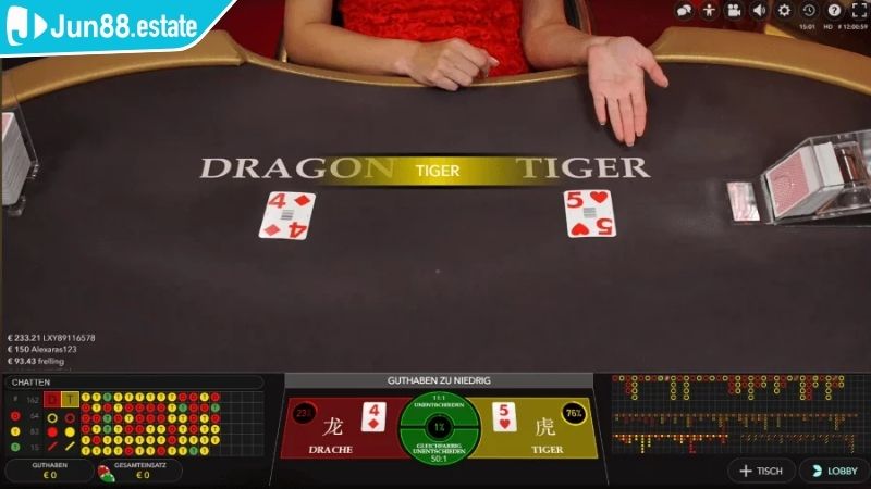 Chọn cược Long Hổ JUN88 cố định một cửa