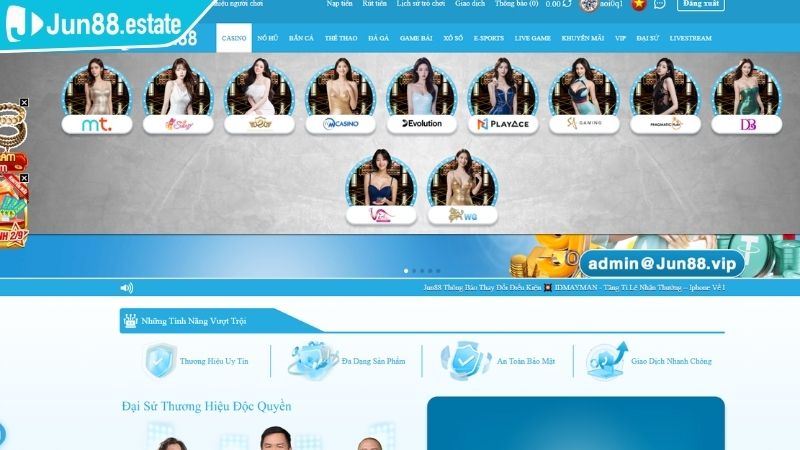 Khám phá sảnh ON Casino JUN88
