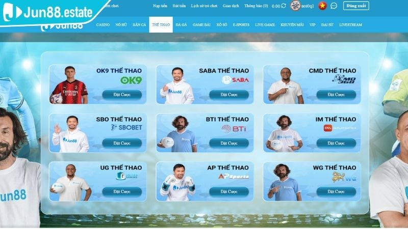 Khám phá Thể Thao OK9 JUN88
