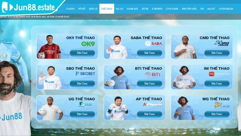 Khái quát nhà cung cấp cược Thể Thao SBO JUN88
