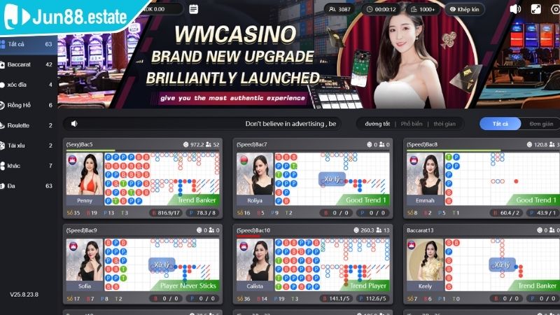 Ưu điểm của WM Casino JUN88 uy tín